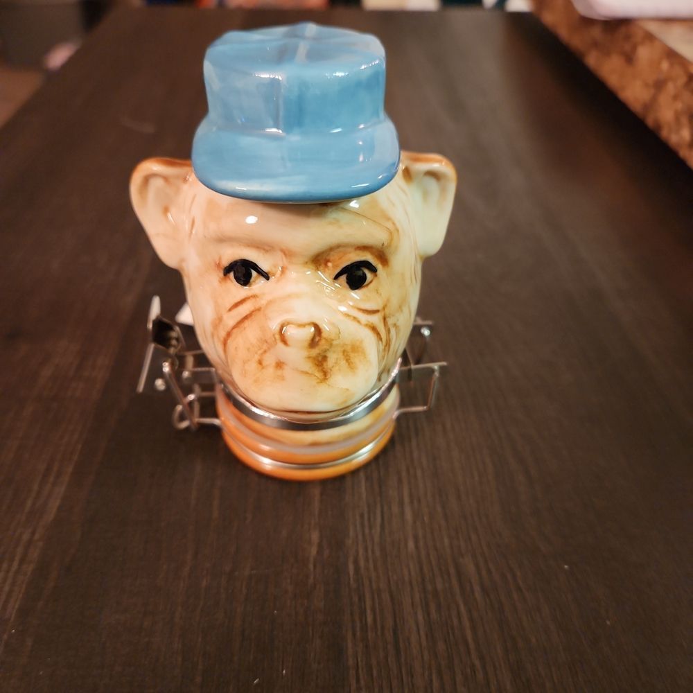 Chimpanzee with blue hat. for any spices. New in box